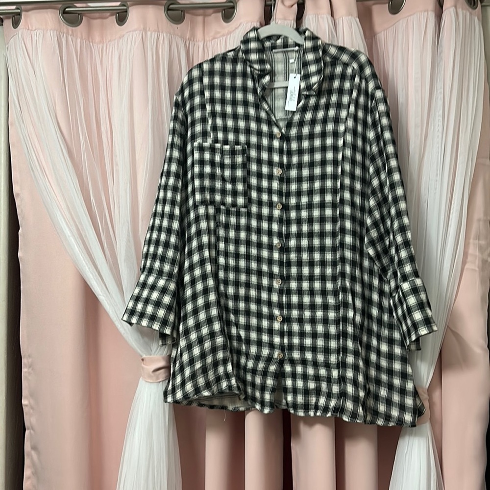 Buffalo plaid tunic